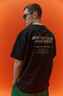 제이미웨스트(JAMIE WEST) 클럽프린트 소로나 티셔츠 (블랙)