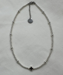 블릭베이크(BLEAKBAKE) Silver cross necklace