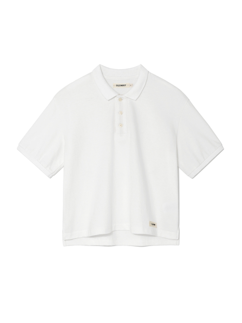 MUSINSA公式 | GLOWNY HERITAGE POLO SHIRT (WHITE)