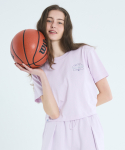 엔비에이(NBA) PLAY GAME 여성 크롭 반팔 티셔츠(N242TS712P) 라이트 퍼플