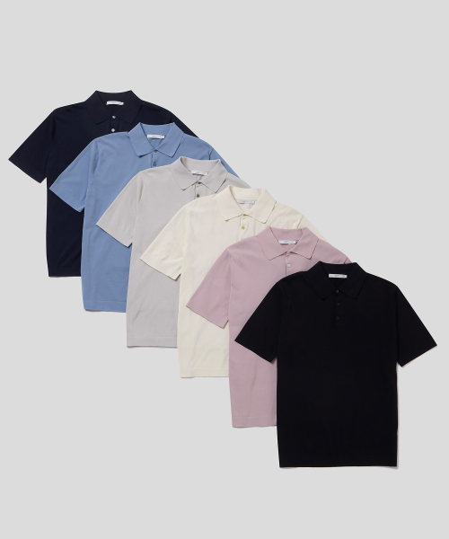 Трикотажное поло с воротником 6 COLORS