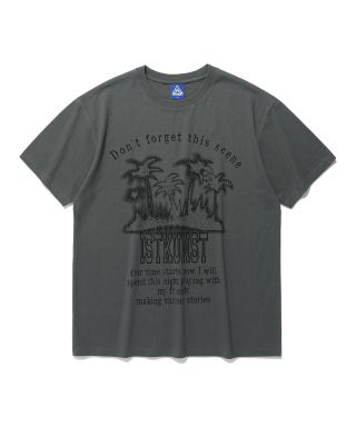 이스트쿤스트(ISTKUNST) PALMTREE TEE_CHARCOAL(IK2EMMT516A) 상품 이미지