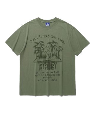 이스트쿤스트(ISTKUNST) PALMTREE TEE_KHAKI(IK2EMMT516A) 상품 이미지