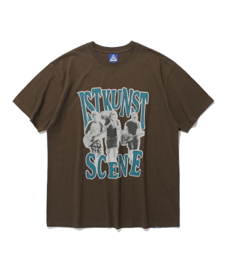 이스트쿤스트(ISTKUNST) SCENE BAND TEE_BROWN(IK2EMMT510A) 상품 이미지