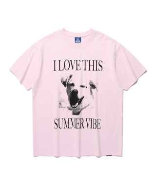 이스트쿤스트(ISTKUNST) LOVE DOG TEE_LIGHT PINK(IK2EMMT530A) 상품 이미지