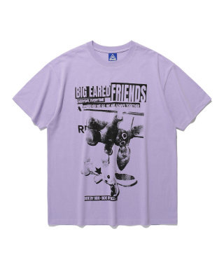 이스트쿤스트(ISTKUNST) BIG EARED FRIENDS TEE_LIGHT PURPLE(IK2EMMT525A) 상품 이미지