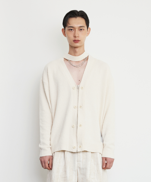 Кардиган на молнии с двойной планкой (Cream)