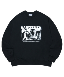 NARCISSIST 맨투맨 티셔츠 - Black