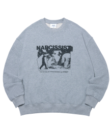 NARCISSIST 맨투맨 티셔츠 - Gray