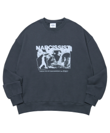 NARCISSIST 맨투맨 티셔츠 - Charcoal