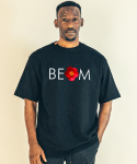 범(BEOM) 범동백로고 오버핏 티셔츠 블랙