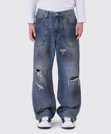 DIRTY WASHED POCKET JEANS_DUSTY BLUE