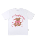 엠블러(AMBLER) Balletcore Bear 오버핏 반팔 티셔츠 AS1110 (화이트)