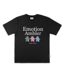 엠블러(AMBLER) Emtion Bear 오버핏 반팔 티셔츠 AS1111 (블랙)