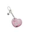 heart star mirror key ring-pink pearl