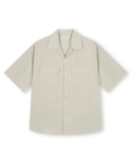 WASHED MILITARY HALF SHIRT ECRU