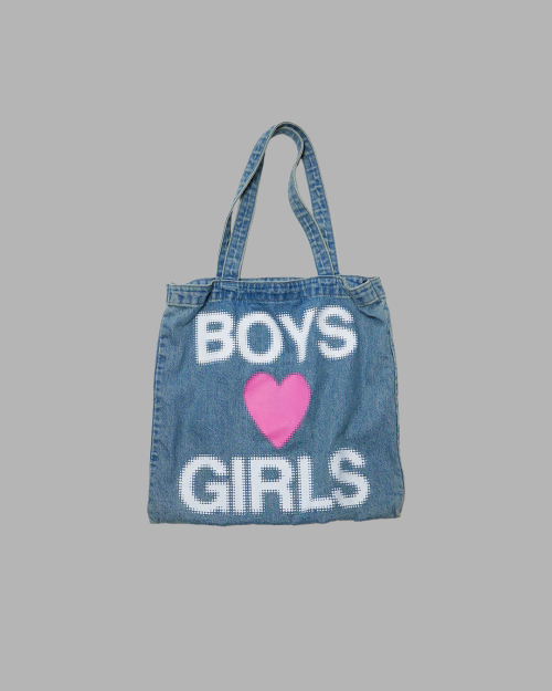 더뮤지엄비지터(THEMUSEUMVISITOR) BNG PRINTED WASHED DENIM TOTE BAG (LIGHT BLUE) - 사이즈 & 후기 | 무신사