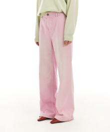 MAT STRAIGHT DENIM PANTS_PINK