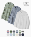 [2SET][12컬러] 에센셜 레이어링 셔츠 패키지_3 STYLE