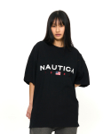 노티카(NAUTICA) 83플래그 로고 반팔티(블랙)