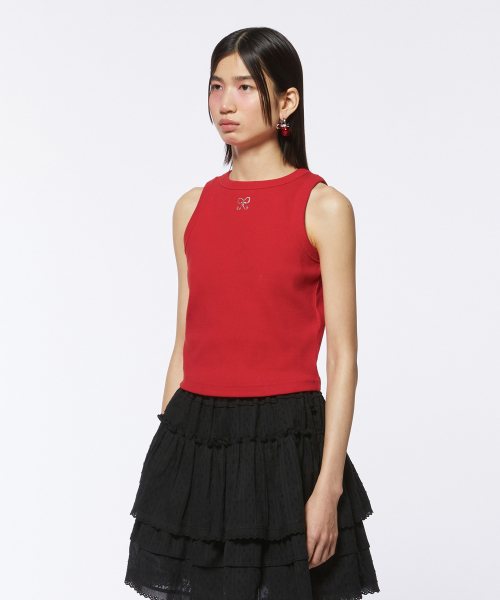 Hot Fix Ribbon Symbol Sleeveless (red)