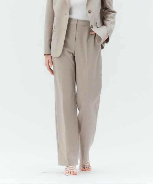 [Cool] Straight Banded Waist Slacks - 2 color MYPT3202