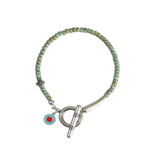 어센틱모즈 dyeing beads vol.2 bracelet(Green)