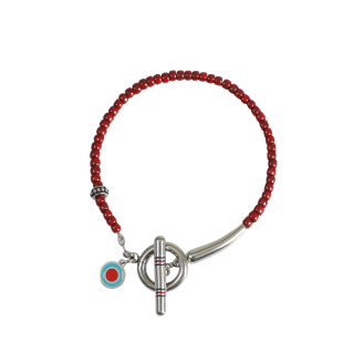 어센틱모즈 dyeing beads vol.2 bracelet(Red)