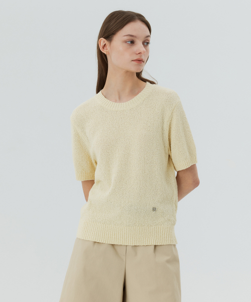 Вязаный свитер Bouclé с круглым вырезом - 5 color