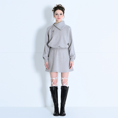 Двустороннее открытое платье-юбка сет Grey MBDSST001GR