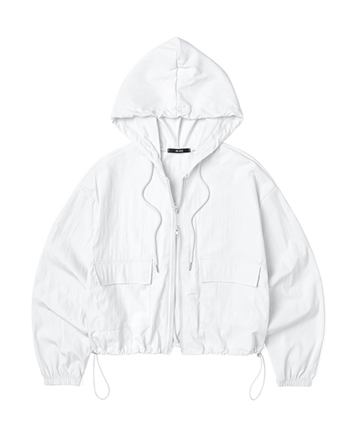 MUSINSA | AD HOC Women's Hooded Pocket Windbreaker (IVORY) (HA4UJ1A-22)