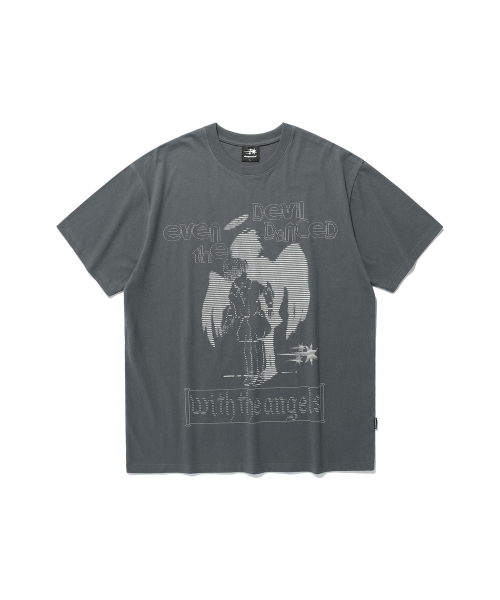 MUSINSA | NICE GHOST CLUB ASKI Artwork T-shirt_Charcoal (NG2EMUT526A)