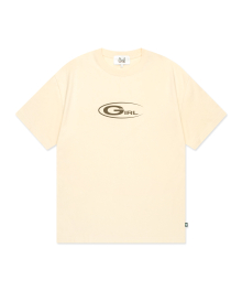 HALF OVAL GIRL TEE ivory