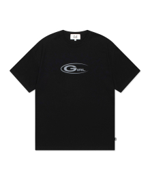 HALF OVAL GIRL TEE black