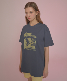 GIRL SKATEBOARDS GRAPHIC TEE charcoal