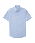 에스티코(STCO) 슬림핏 반소매 기본 셔츠 (블루)