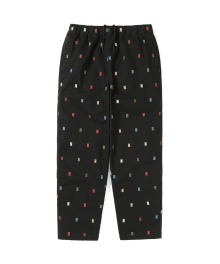 Embroidered Easy Pant Black