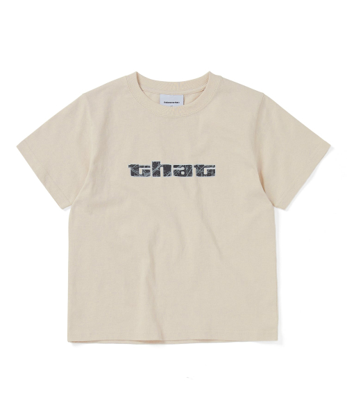 Big Initial W Tee Beige