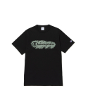 챔피온(CHAMPION) [ASIA] 페인팅 로고 그래픽 반팔 티셔츠 (BLACK) CKTS4E233BK