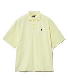 OVERSIZED QUICK DRY PIQUE POLO SHIRT LIGHT YELLOW