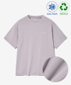 OVERSIZED RECYCLE COOL COTTON T-SHIRT PURPLE GRAY