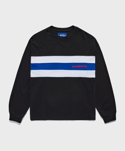 어웨이크 뉴욕(AWAKE NY) (M) 롱 슬리브 스트라이프 티셔츠 블랙 LS STRIPE T SHIRT BLACK - 사이즈 & 후기 | 무신사