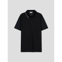 빈폴골프(BEANPOLE GOLF) 남성 메쉬 자카드 믹스 반소매 칼라 티셔츠  블랙 (BJ4342B065)