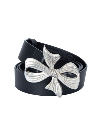 리마지(REMAGIE) ribbon logo Leather Belt  (Black...