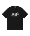 PLAYING CATS TEE black