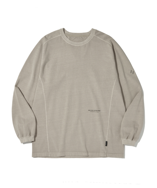 CONTRAST LONG SLEEVE T-SHIRT_BEIGE_WLT028