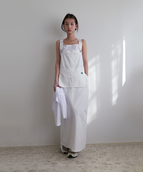 MUSINSA NOCONTENT 48. Cotton Overall Skirt White