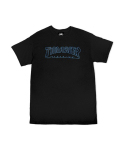 트레셔(THRASHER) Outlined T-shirt - Black/Black
