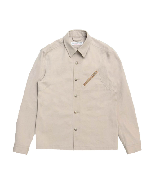 COTTON ZIPPER SHIRTS (BEIGE)