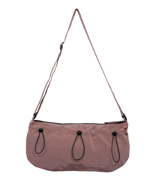 METAL RIPSTOP STRING MESSENGER BAG [MAUVE]